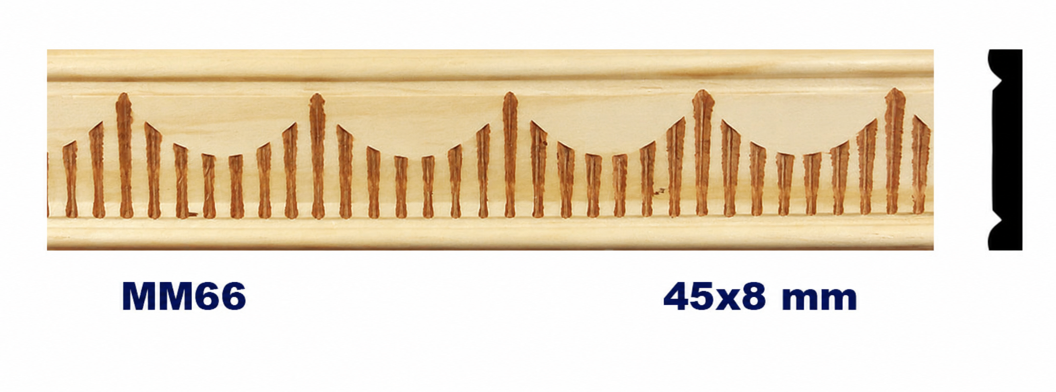 Moldura de madera grabada para mueble MM-66 – Kit de 2 piezas