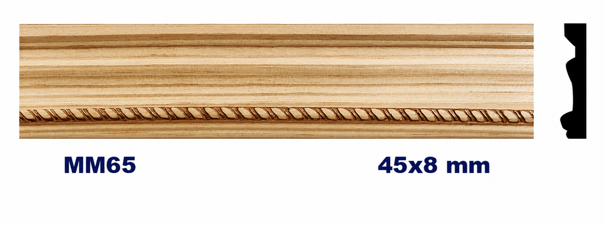 Moldura de madera grabada para mueble MM-65 – Kit de 2 piezas