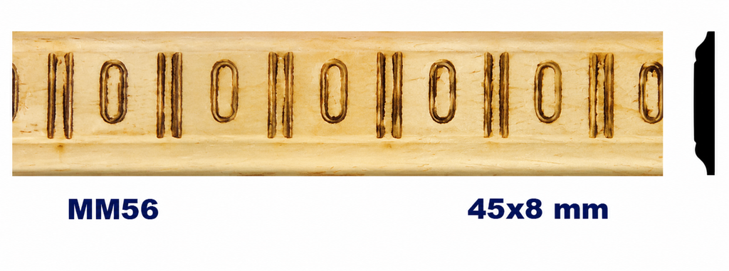 Moldura de madera grabada para mueble MM-56 – Kit de 4 piezas