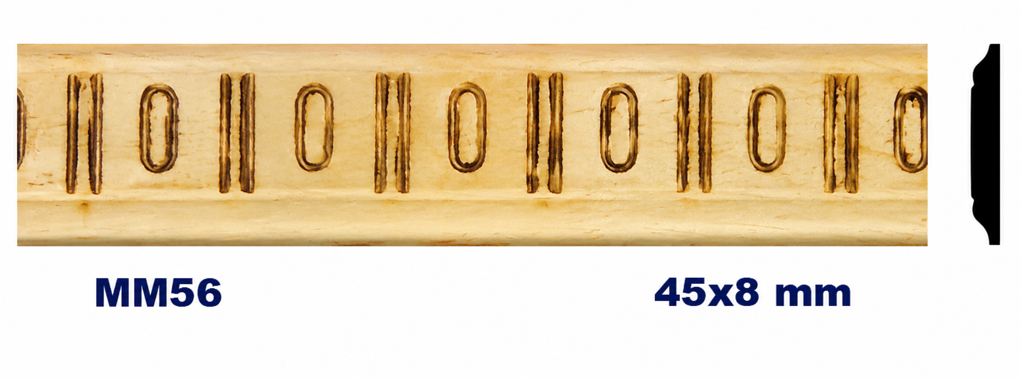 Moldura de madera grabada para mueble MM-56 – Kit de 2 piezas