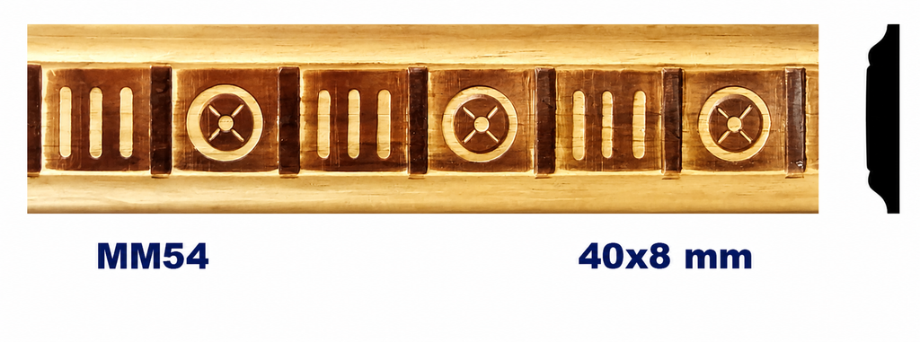 Moldura de madera grabada para mueble MM-54 – Kit de 4 piezas