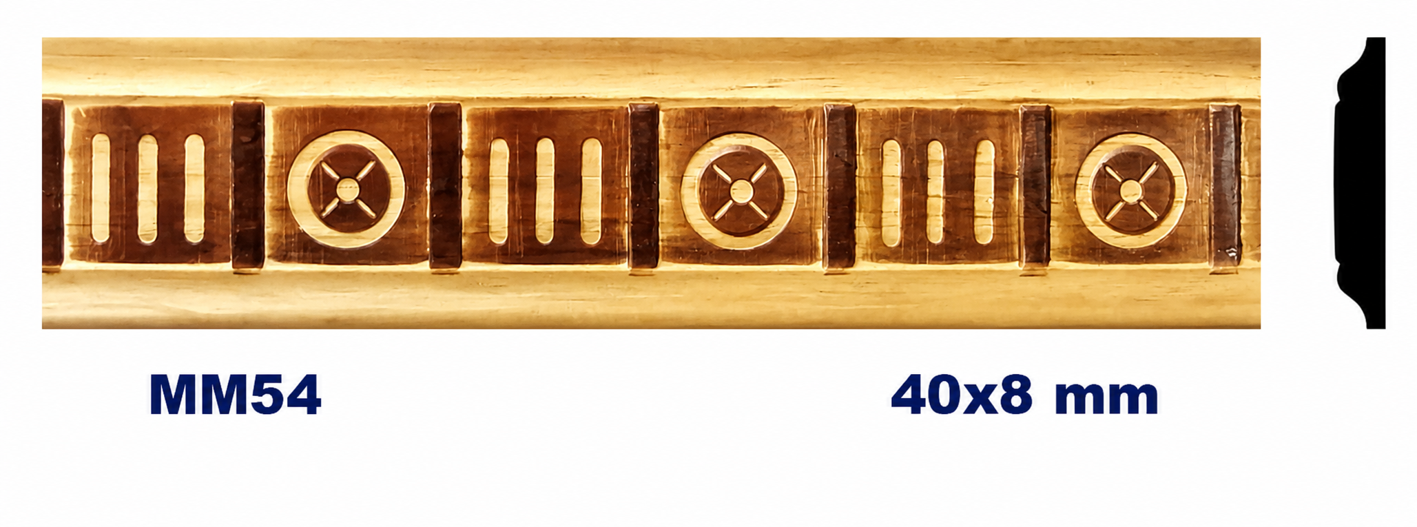 Moldura de madera grabada para mueble MM-54 – Kit de 2 piezas