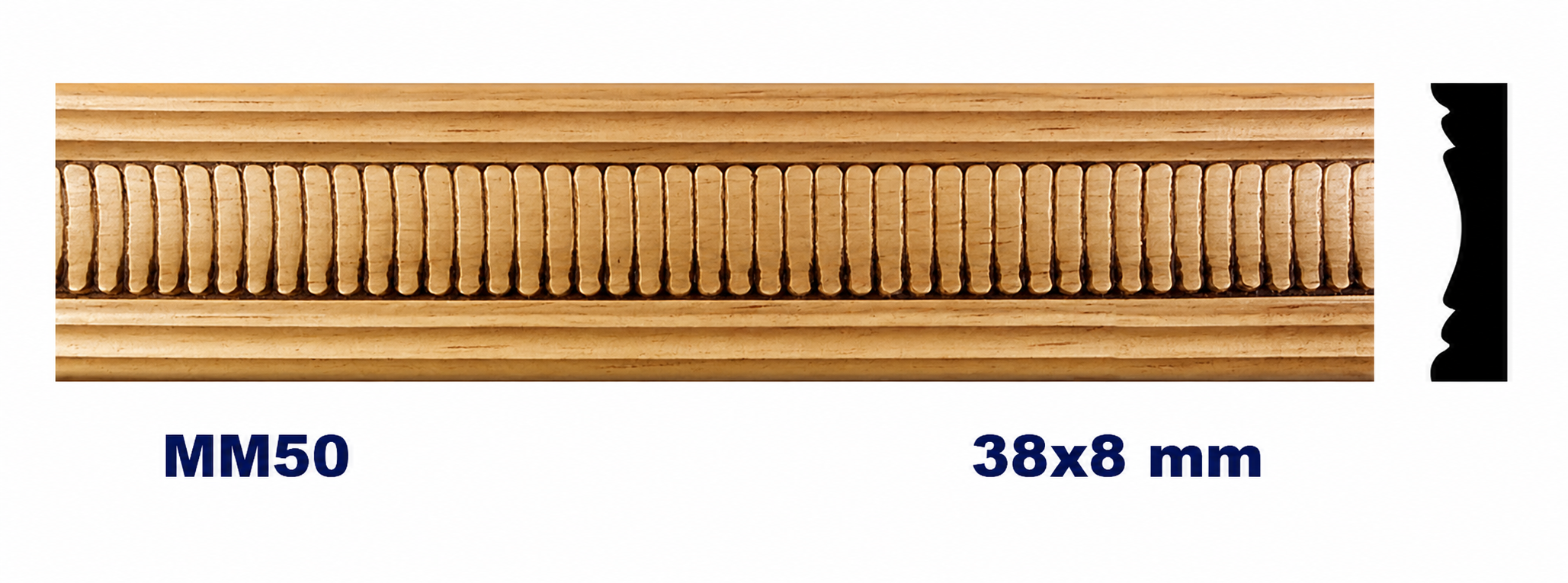 Moldura de madera grabada para mueble MM-50 – Kit de 2 piezas