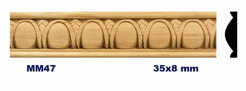 Moldura de madera grabada para mueble MM-47 – Kit de 4 piezas