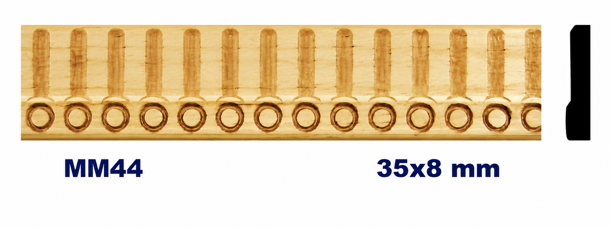 Moldura de madera grabada para mueble MM-44 – Kit de 2 piezas