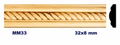 Moldura de madera grabada para mueble MM-33 – Kit de 2 piezas