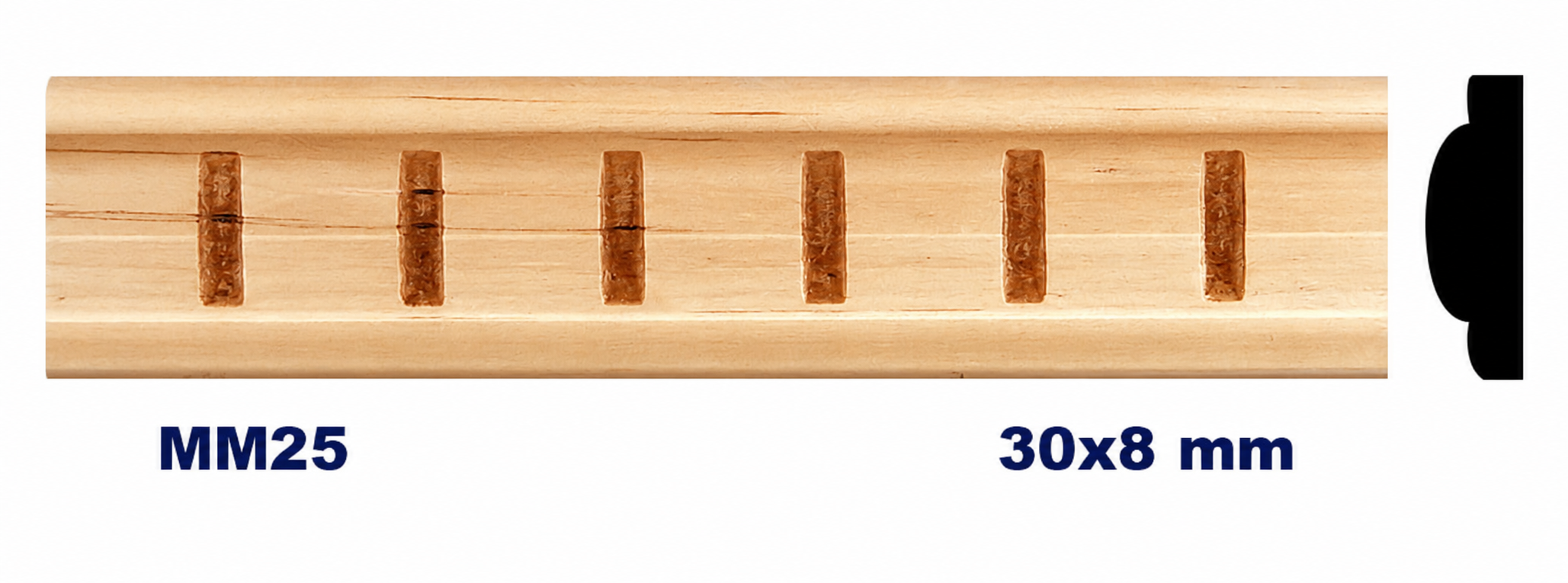 Moldura de madera grabada para mueble MM-25 – Kit de 2 piezas