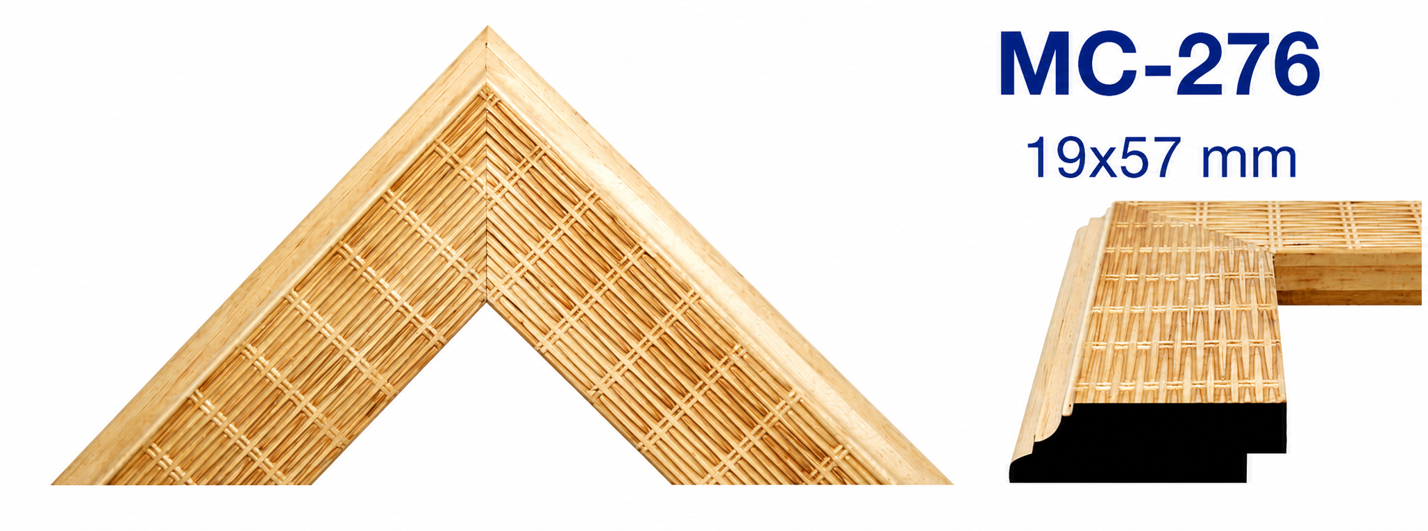Moldura de madera grabada para marco MC276 – Kit de 2 piezas