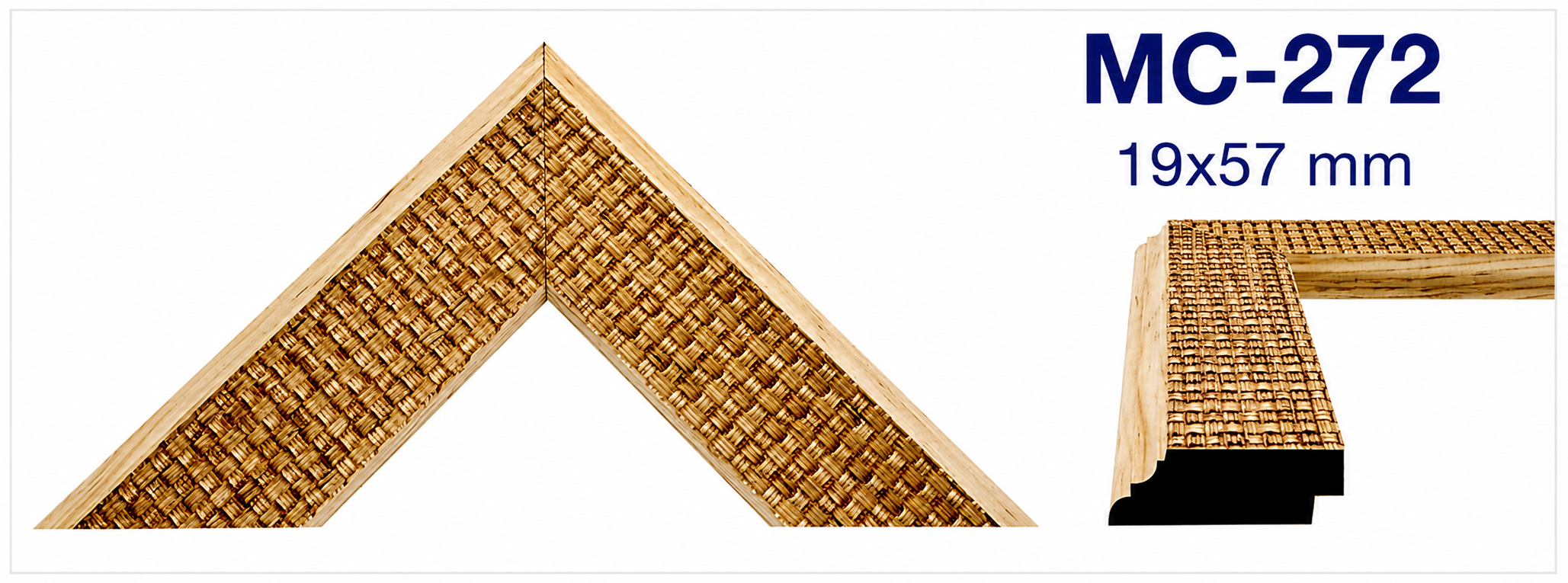 Moldura de madera grabada para marco MC272 – Kit de 2 piezas