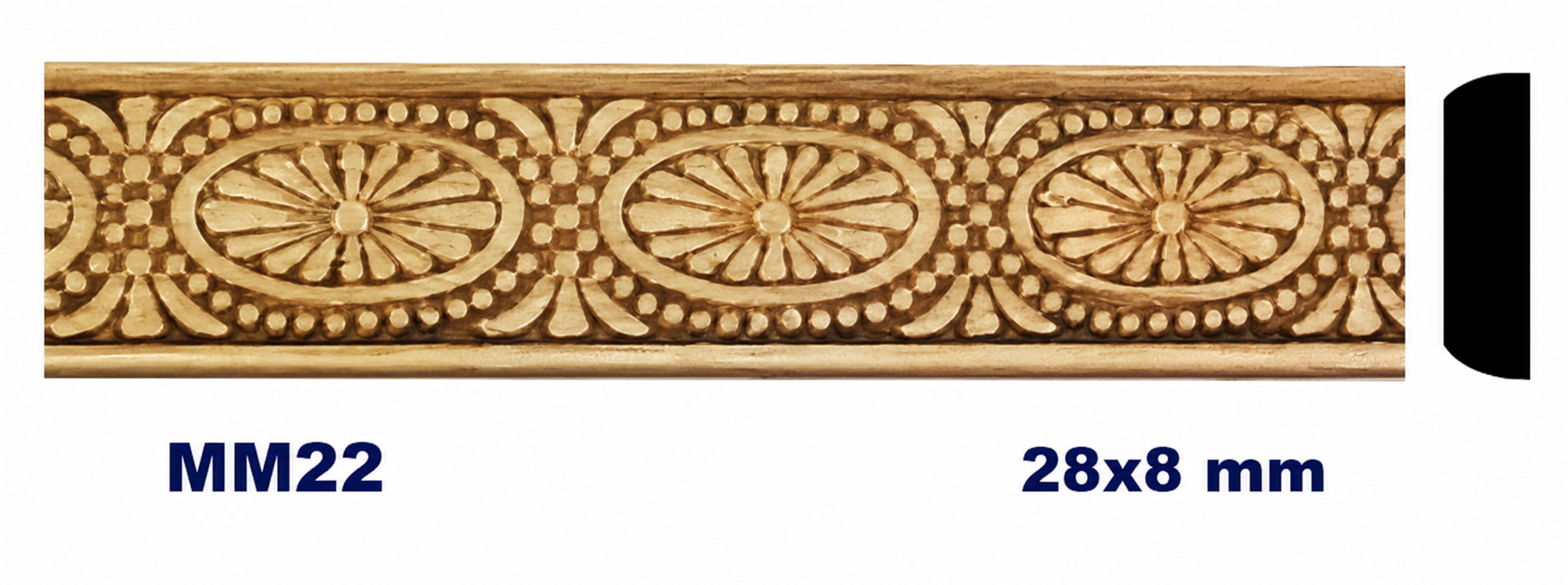 Moldura de madera grabada para mueble MM-22 – Kit de 2 piezas