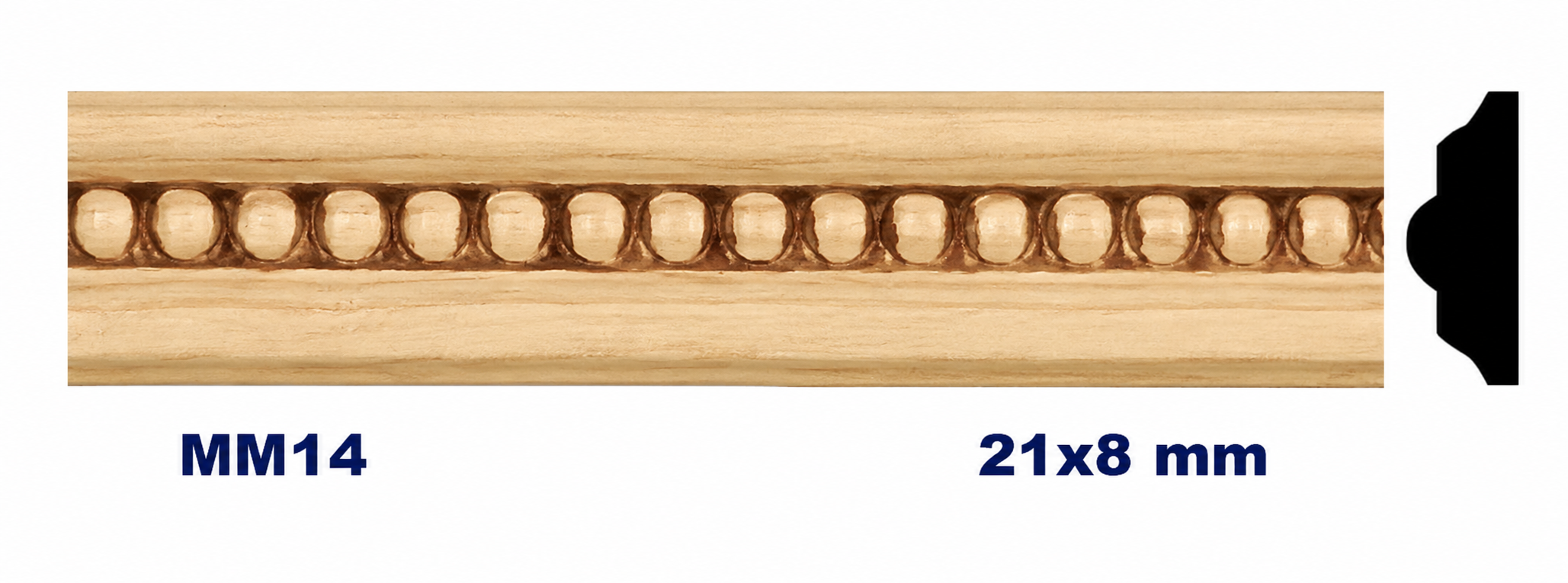 Moldura de madera grabada para mueble MM-14 – Kit de 2 piezas