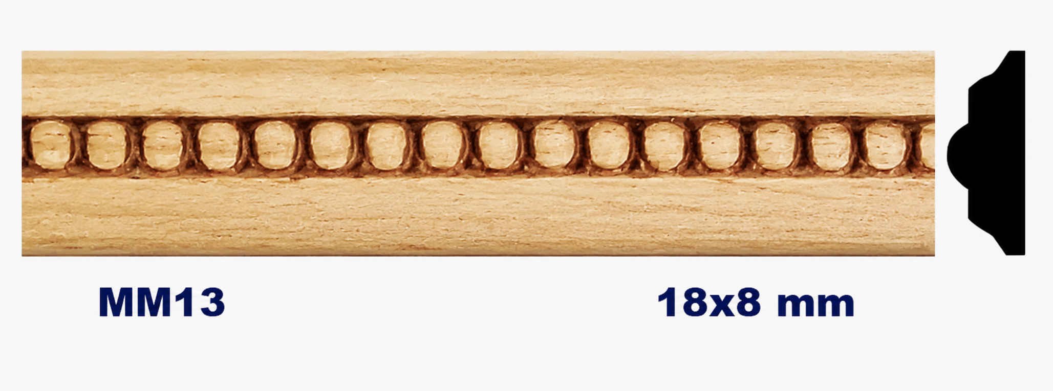 Moldura de madera grabada para mueble MM-13 – Kit de 2 piezas
