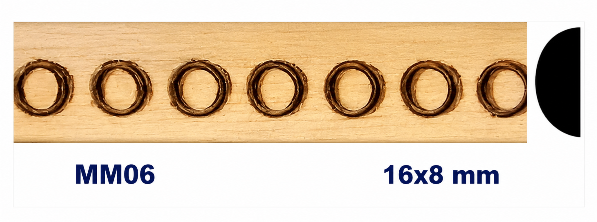 Moldura de madera grabada para mueble MM-06 – Kit de 2 piezas