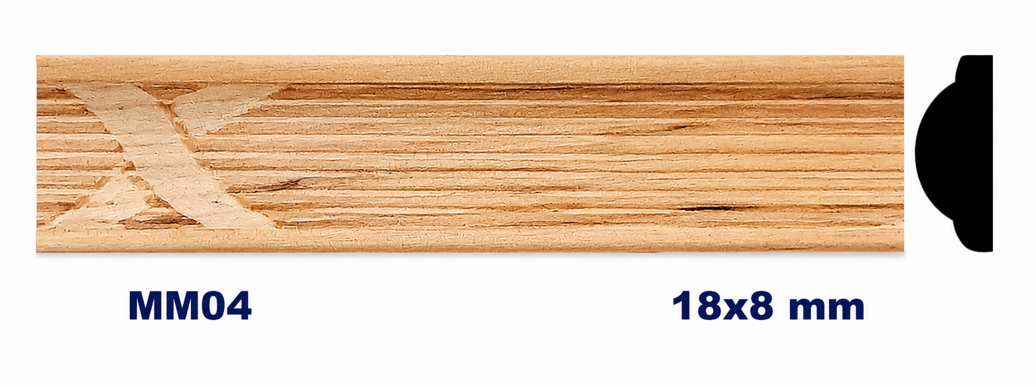 Moldura de madera grabada para mueble MM-04 – Kit de 2 piezas
