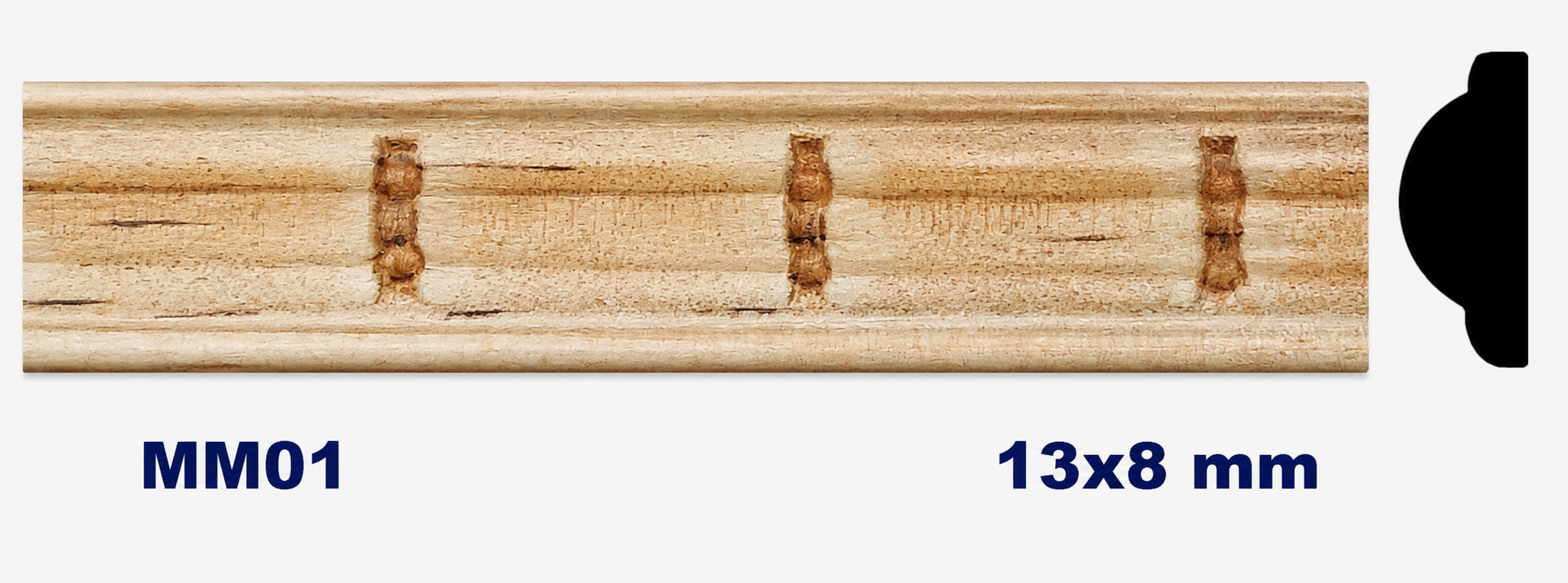 Moldura de madera grabada para mueble MM-01 – Kit de 2 piezas