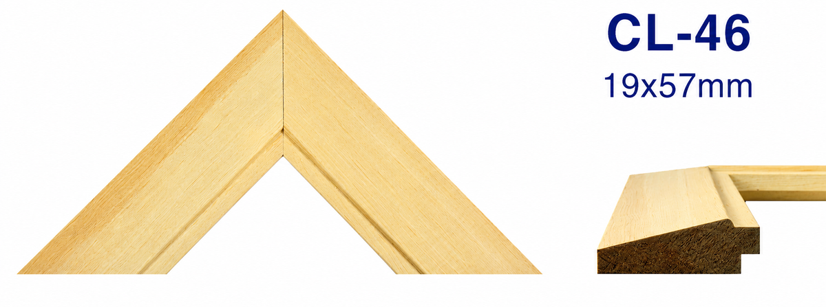 Moldura de madera lisa para marco CL46 – Kit de 4 piezas