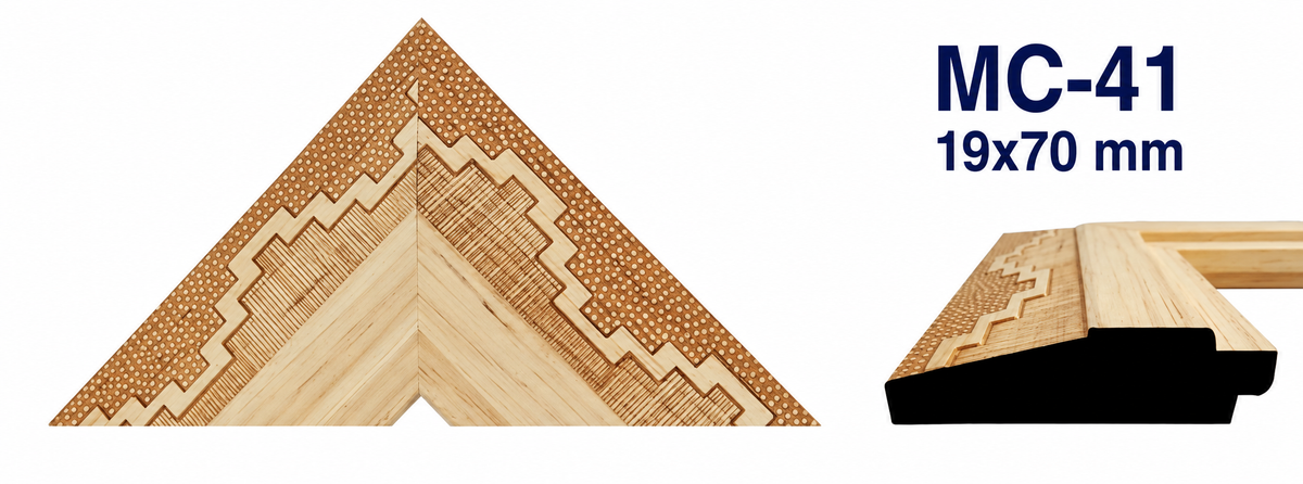 Moldura de madera grabada para marco MC41 – Kit de 4 piezas