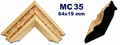 Moldura de madera grabada para marco MC35 – Kit de 4 piezas