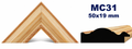Moldura de madera grabada para marco MC31 – Kit de 4 piezas
