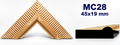 Moldura de madera grabada para marco MC28 – Kit de 4 piezas