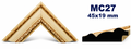 Moldura de madera grabada para marco MC27 – Kit de 4 piezas