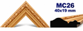 Moldura de madera grabada para marco MC26 – Kit de 4 piezas