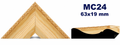 Moldura de madera grabada para marco MC24 – Kit de 4 piezas