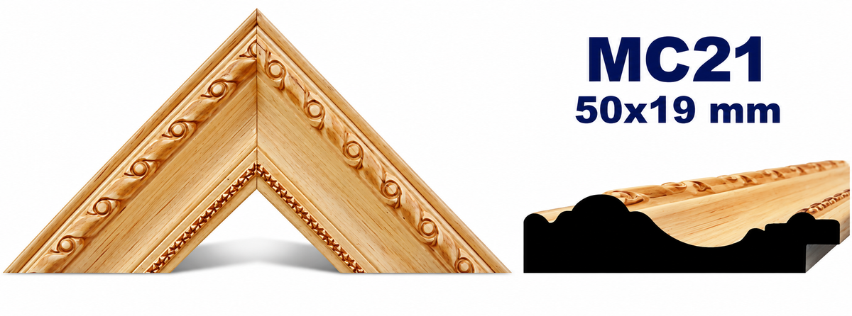 Moldura de madera grabada para marco MC21 – Kit de 4 piezas