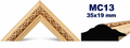 Moldura de madera grabada para marco MC13 – Kit de 4 piezas