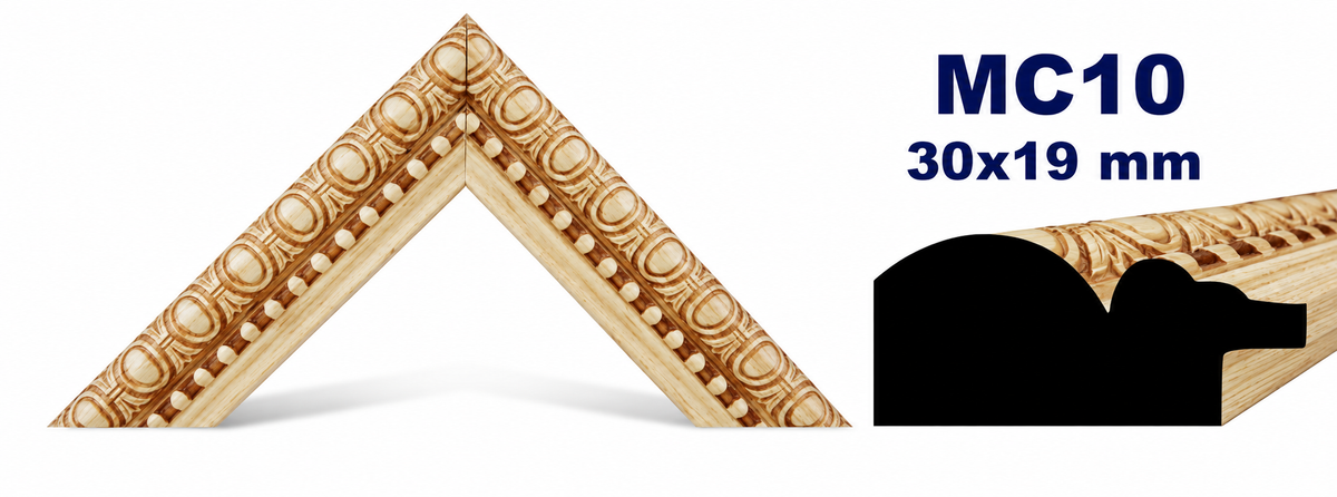 Moldura de madera grabada para marco MC10 – Kit de 4 piezas