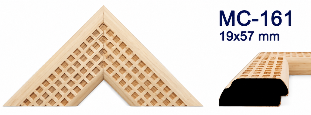 Moldura de madera grabada para marco MC161 – Kit de 4 piezas