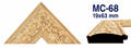 Moldura de madera grabada para marco MC68 – Kit de 4 piezas