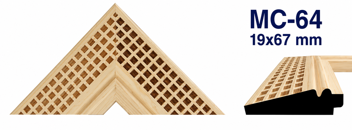 Moldura de madera grabada para marco MC64 – Kit de 4 piezas
