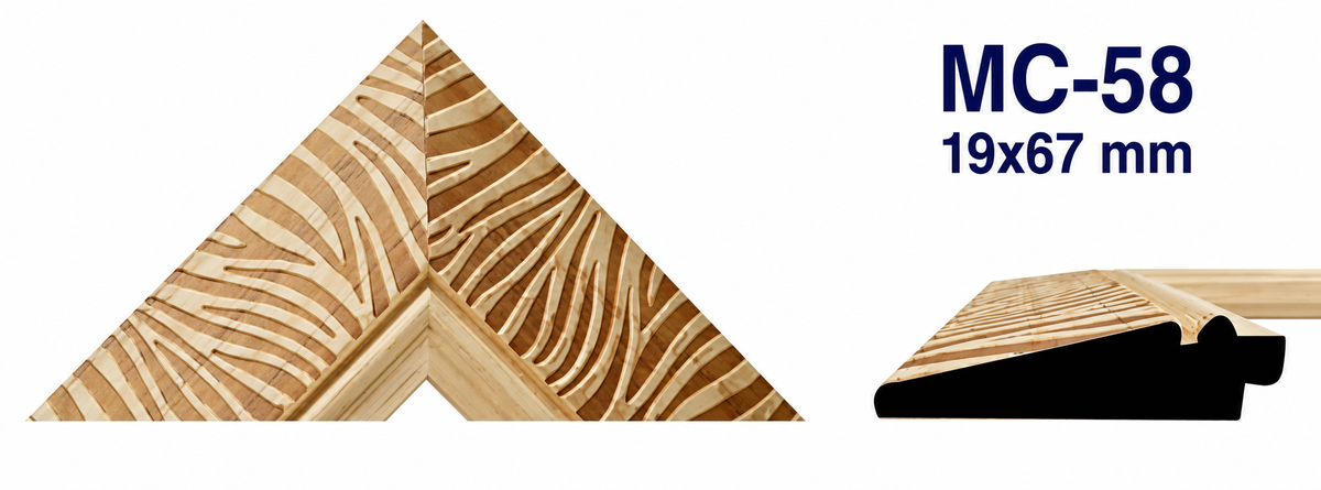 Moldura de madera grabada para marco MC58 – Kit de 4 piezas