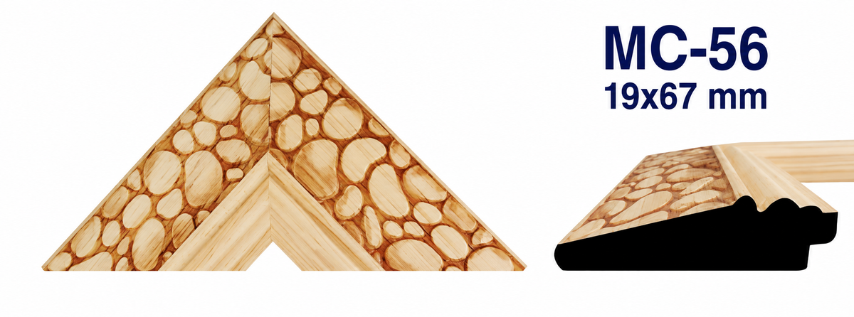 Moldura de madera grabada para marco MC56 – Kit de 4 piezas