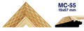 Moldura de madera grabada para marco MC55 – Kit de 4 piezas