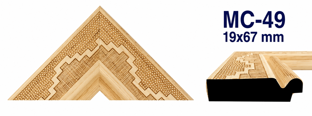 Moldura de madera grabada para marco MC49 – Kit de 4 piezas