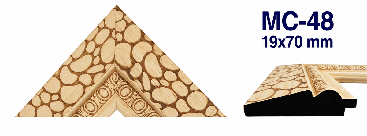 Moldura de madera grabada para marco MC48 – Kit de 4 piezas