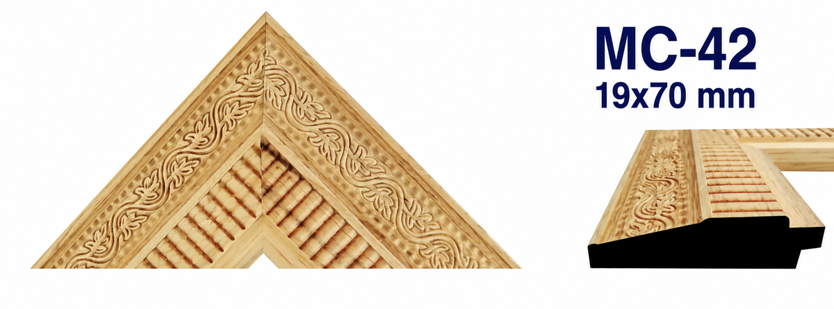 Moldura de madera grabada para marco MC42 – Kit de 4 piezas