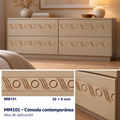 Moldura de madera grabada para mueble MM-101 – Kit de 4 piezas