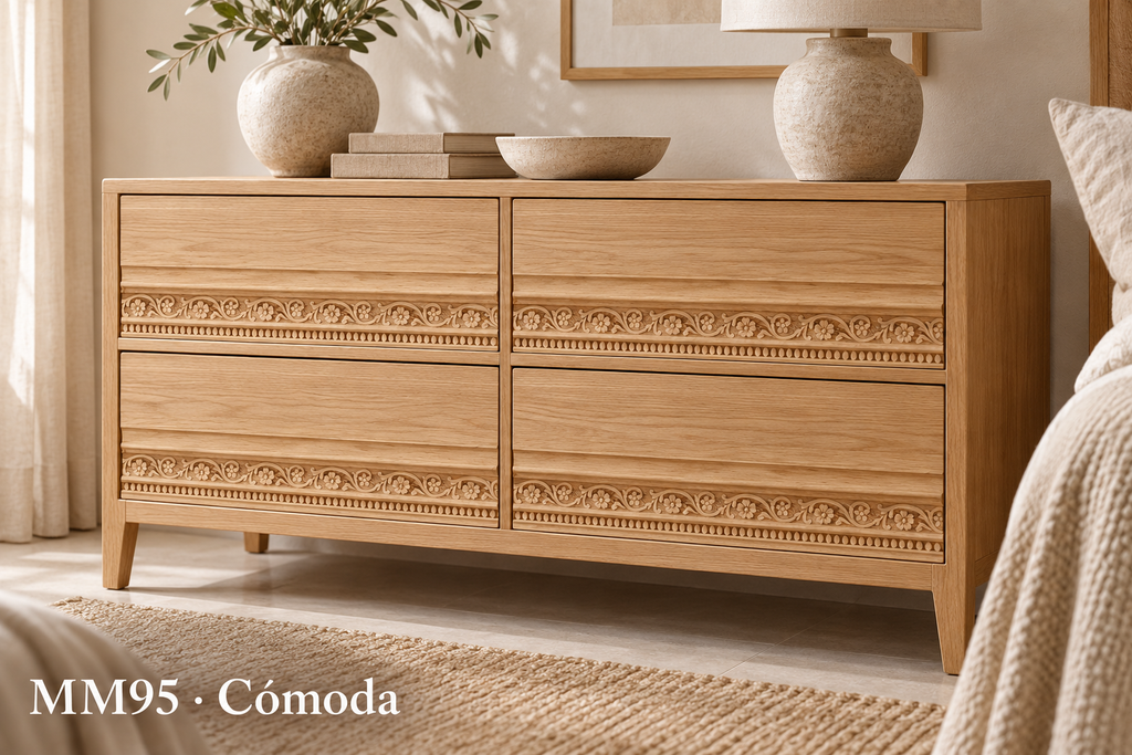 Moldura de madera grabada para mueble MM-95 – Kit de 4 piezas