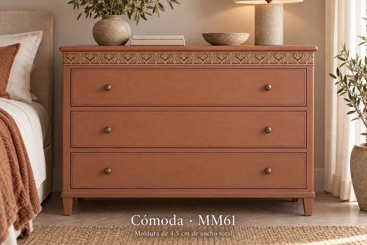 Moldura de madera grabada para mueble MM-61 – Kit de 4 piezas