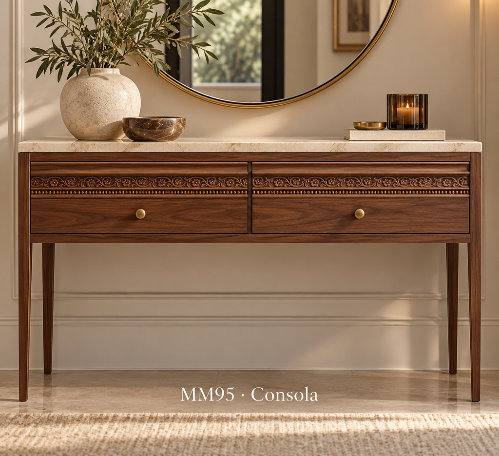 Moldura de madera grabada para mueble MM-95 – Kit de 4 piezas
