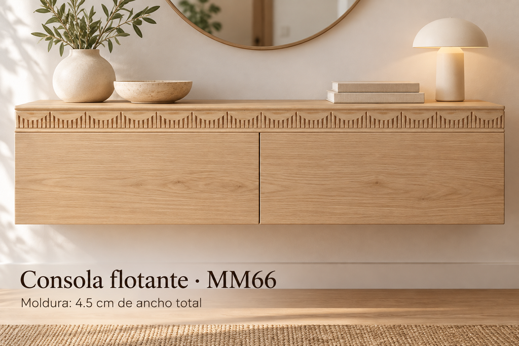 Moldura de madera grabada para mueble MM-66 – Kit de 4 piezas