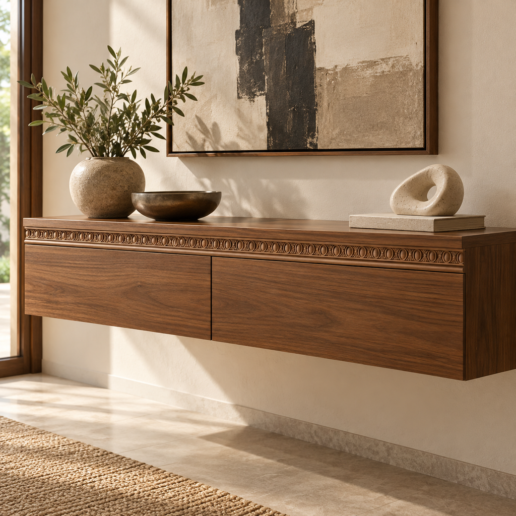 Moldura de madera grabada para mueble MM-88 – Kit de 4 piezas