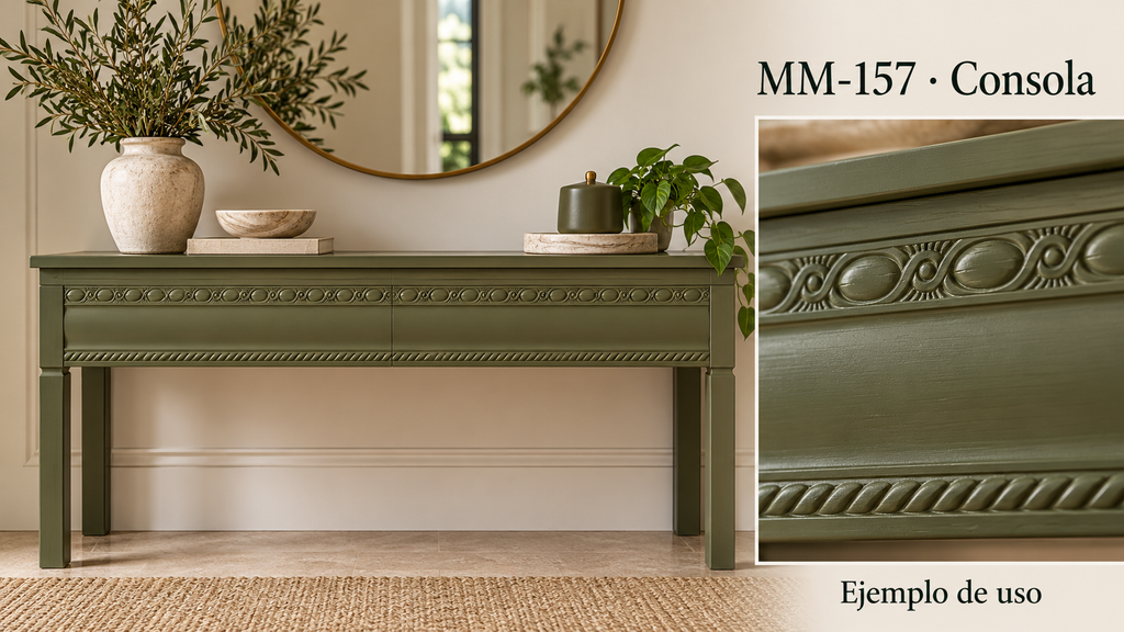 Moldura de madera grabada para mueble MM-157 – Kit de 4 piezas