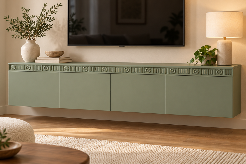 Moldura de madera grabada para mueble MM-54 – Kit de 4 piezas