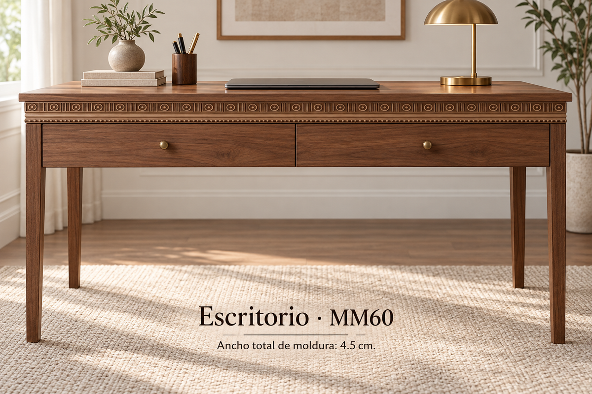 Moldura de madera grabada para mueble MM-60 – Kit de 4 piezas