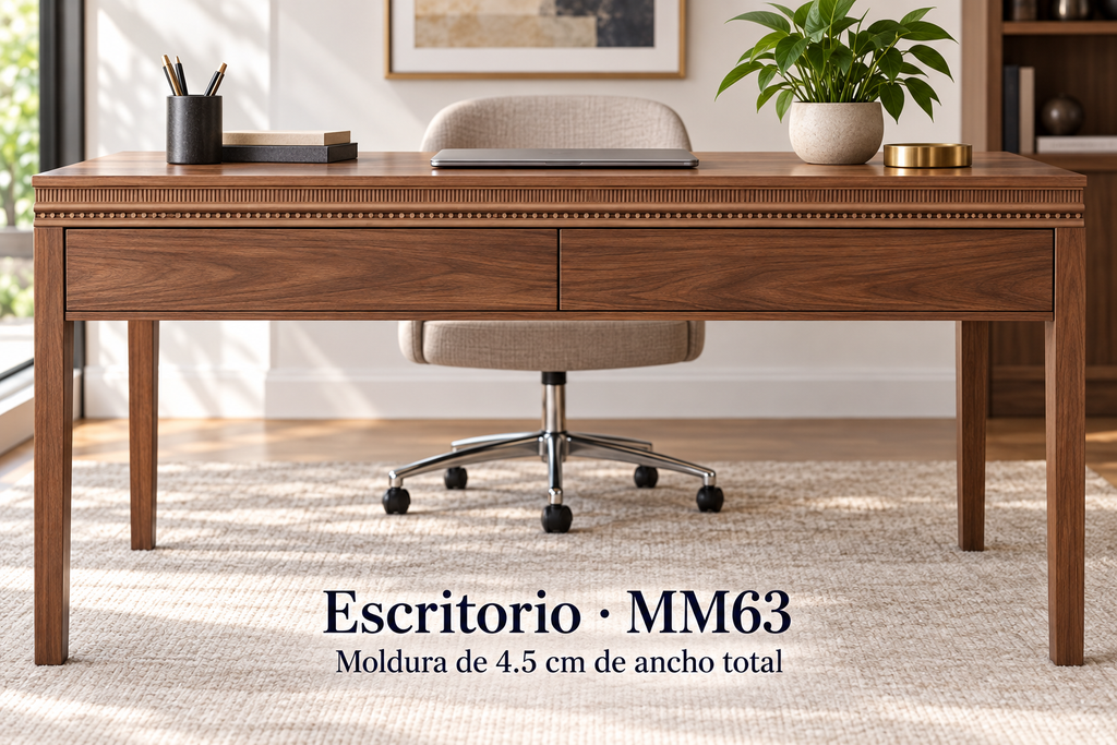 Moldura de madera grabada para mueble MM-63 – Kit de 4 piezas