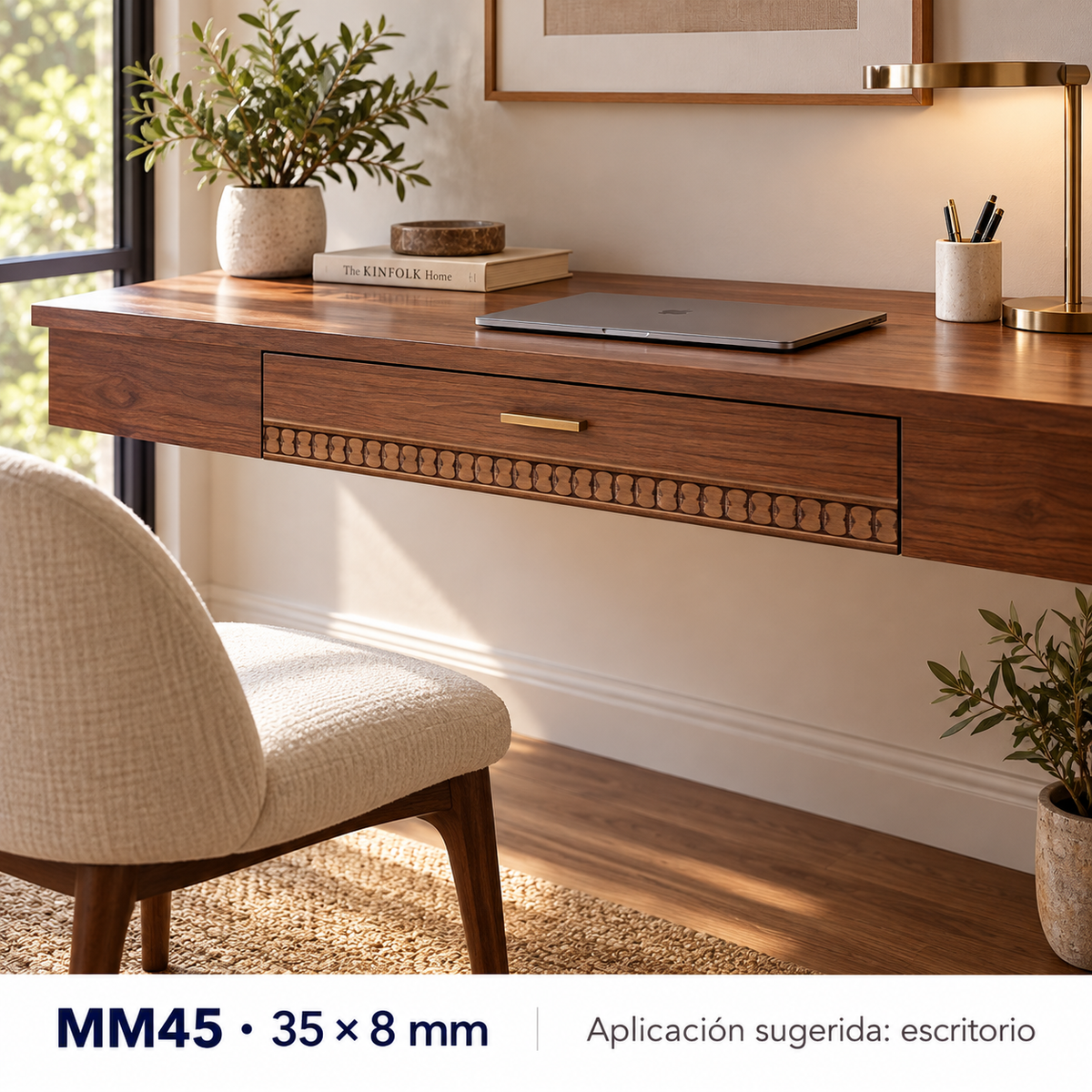 Moldura de madera grabada para mueble MM-45 – Kit de 4 piezas